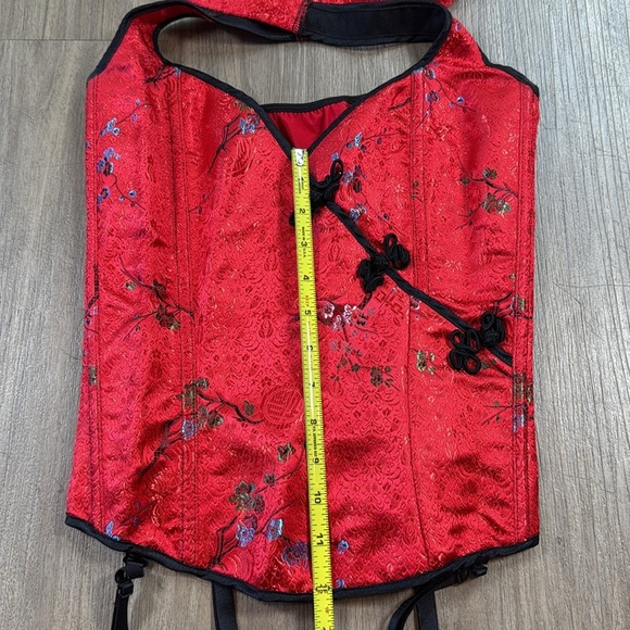 Frederick’s Of Hollywood Elegant Japan’s Red Floral Women's Top Corset Size 34 - Picture 11 of 11